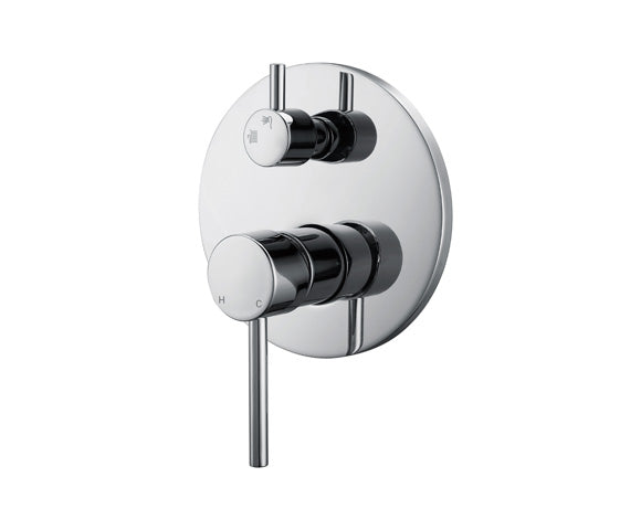 Concealed Round Shower Mixer with Diverter