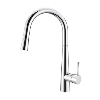 Meir Round Pull Out Kitchen Mixer Tap - Chrome