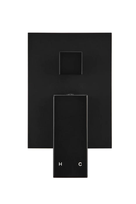 Meir Square Matte Black Wall Mixer with Diverter