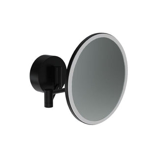 Parisi Tondo Round Magnifying Mirror with Light - Matte Black