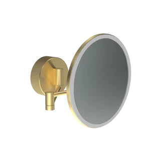 Parisi Tondo Round Magnifying Mirror with Light - Brushed Brass