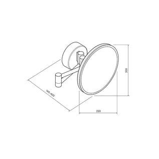 Parisi Tondo Round Magnifying Mirror with Light - Fucile