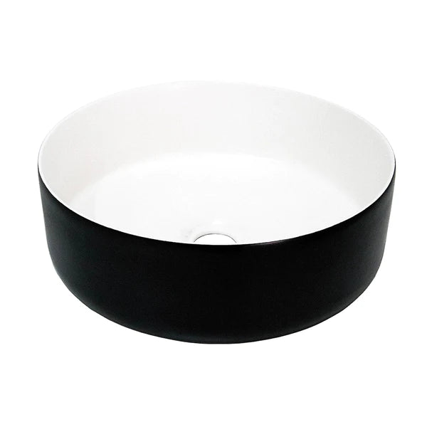ADP Margot Duo Above Counter Basin - Black Outside/White Inside