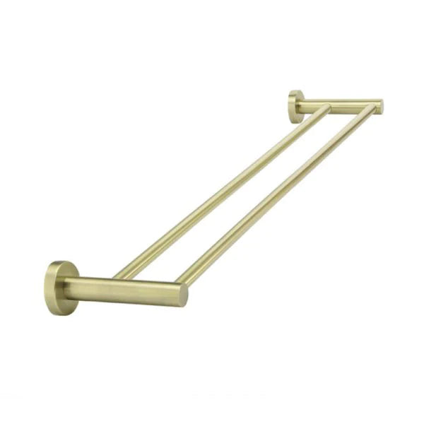 Meir Round Double Towel Rail 600mm - Tiger Bronze