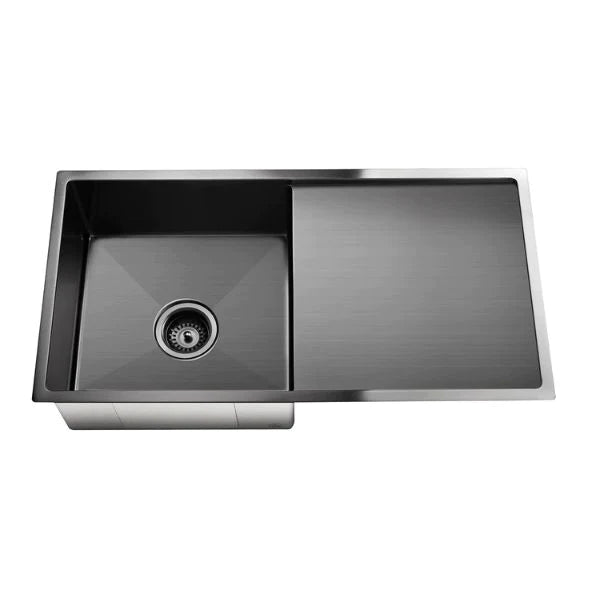 Meir Single Bowl with Drainer Kitchen Sink 840mm - Gunmetal Black