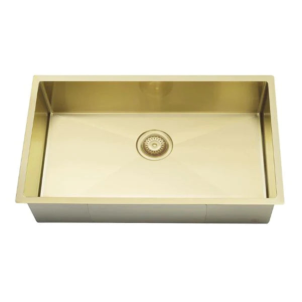 Meir Single Large Bowl Kitchen Sink 760mm - Brushed Bronze Gold