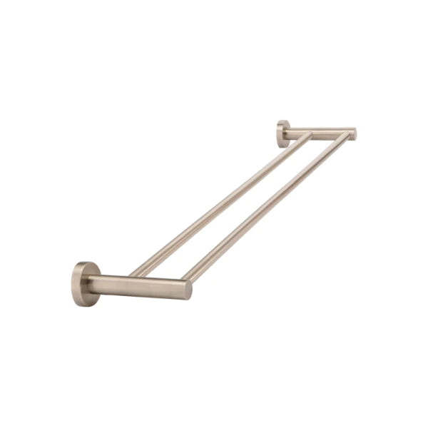 Meir Round Double Towel Rail 600mm - Champagne