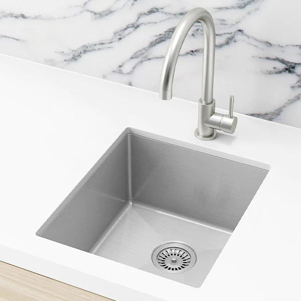 Meir Single Bowl PVD Kitchen Sink 440mm - Brushed Nickel