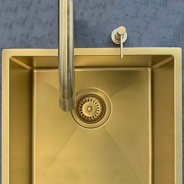 Meir Single Bowl PVD Kitchen Sink 450mm - Brushed Bronze Gold